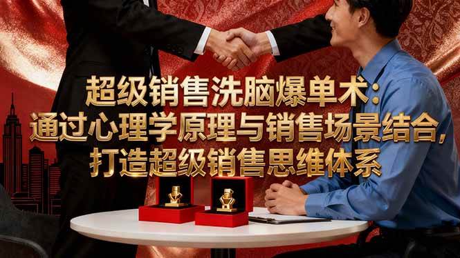 超级销售洗脑爆单术:通过心理学原理与销售场景结合,打造超级销售思维体系 超级销售洗脑爆单术:通过心理学原理与销售场景结合,打造超级销售思维体系