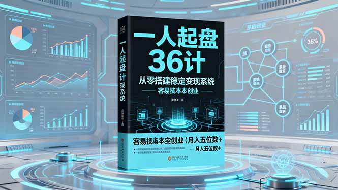 一人起盘36计:从零搭建稳定变现系统,实现低成本创业,月入五位数+ 一人起盘36计:从零搭建稳定变现系统,实现低成本创业,月入五位数+