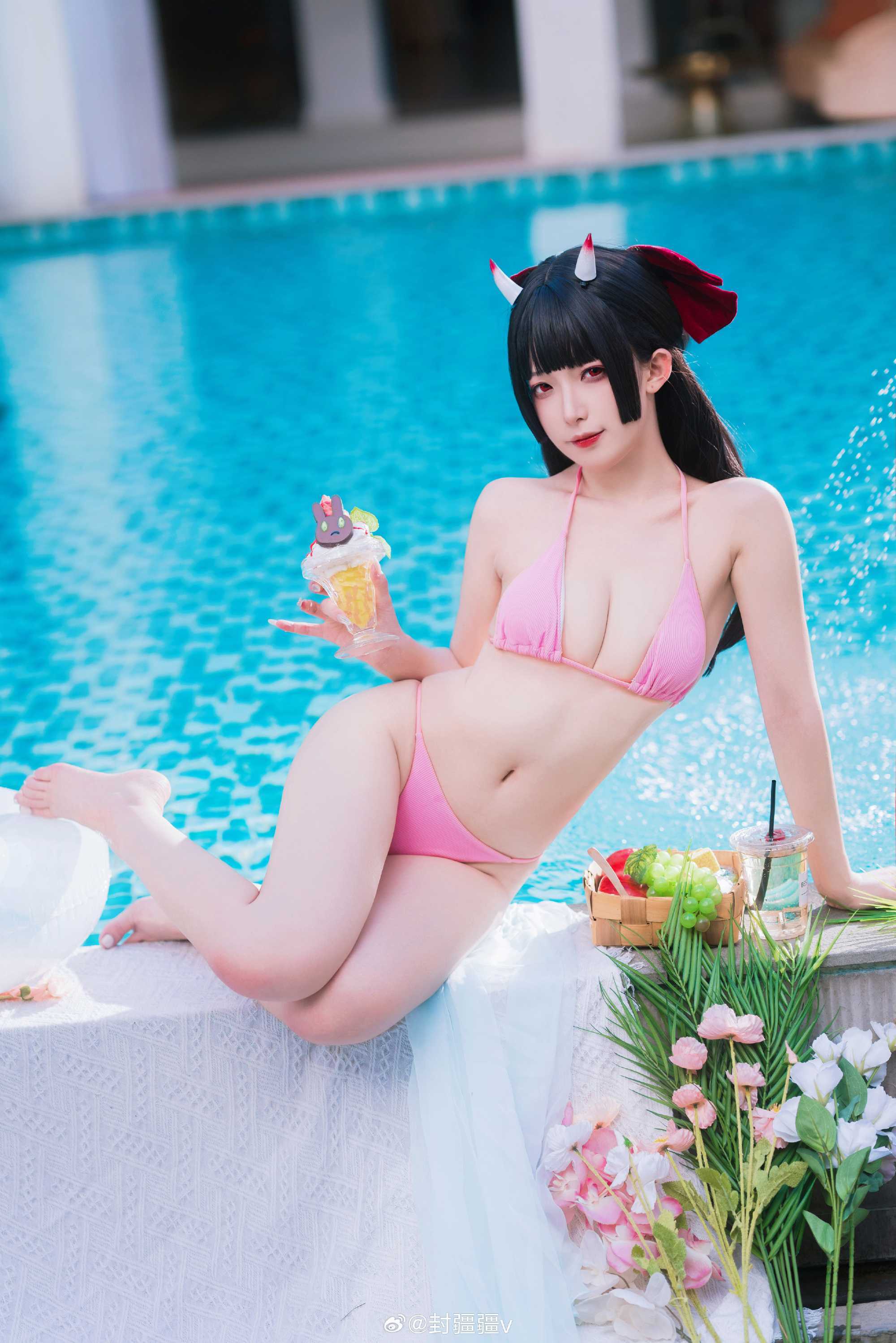 cosplay碧蓝航线🌴能代x酒匂泳装cos🍃@封疆疆v