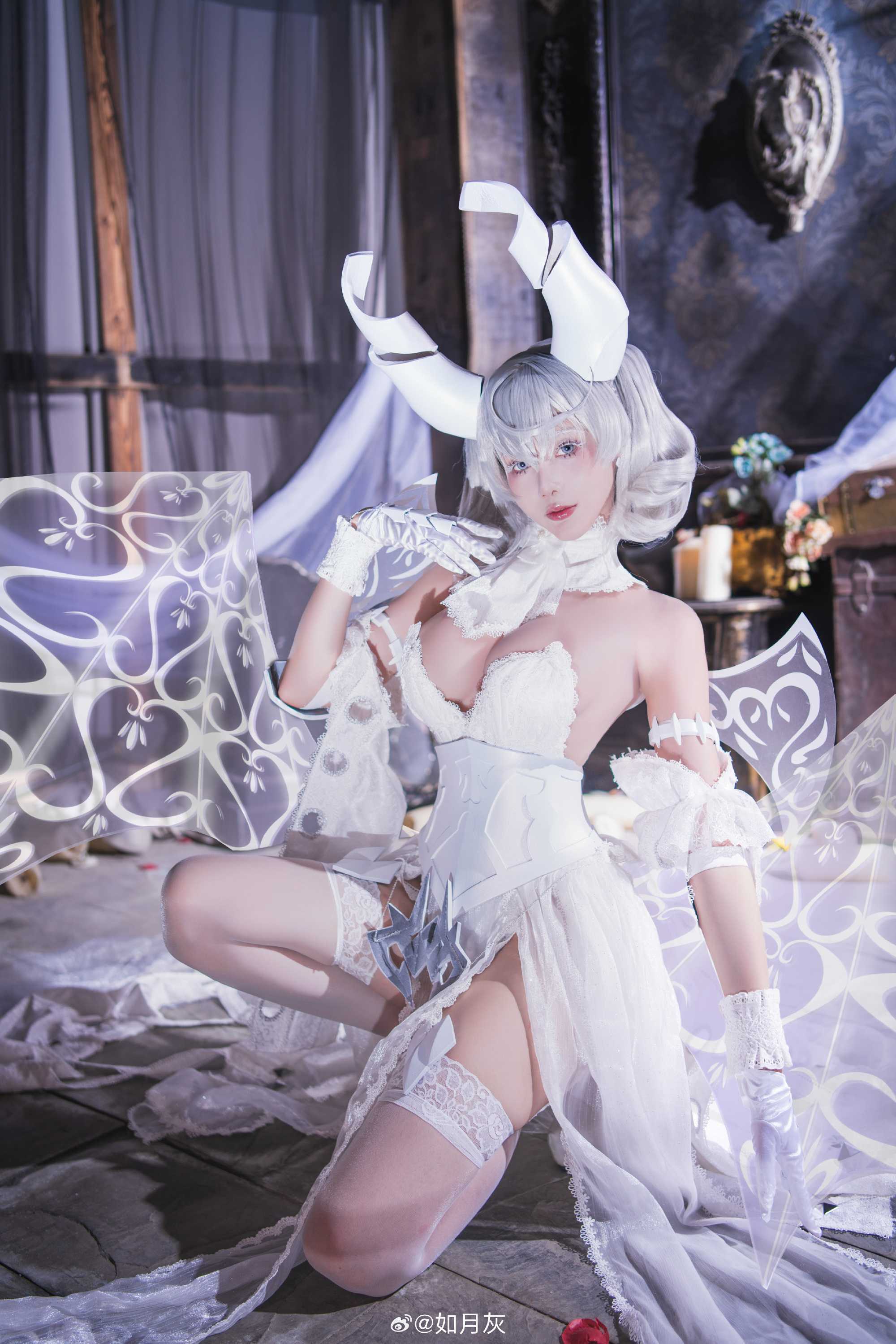 cosplay游戏王白银城拉比林斯白银姬@如月灰