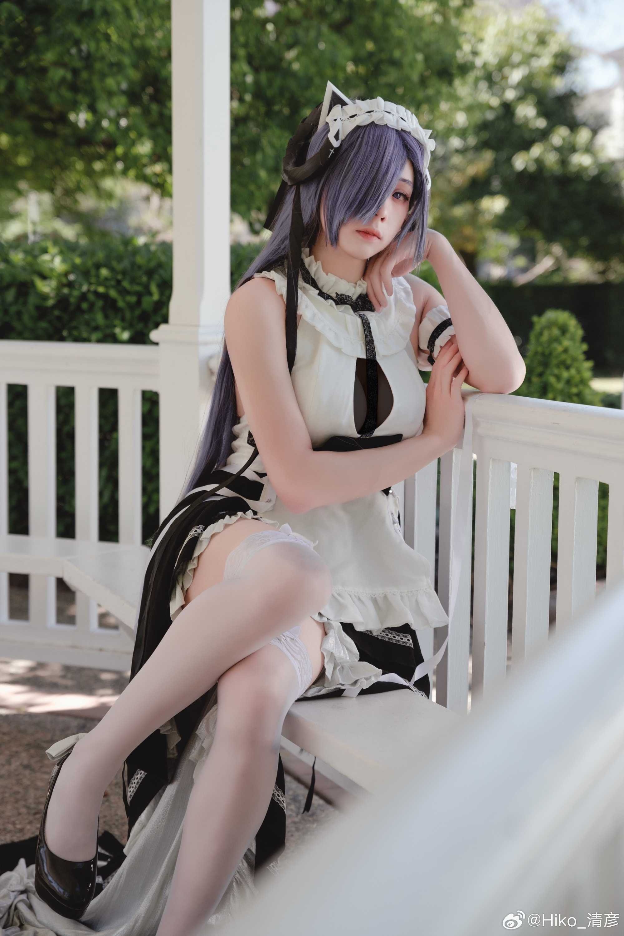 COSPLAY尽情地向你的女仆撒娇吧…\’主人\’碧蓝航线奥古斯特·冯·帕赫贝尔@Hiko_清彦