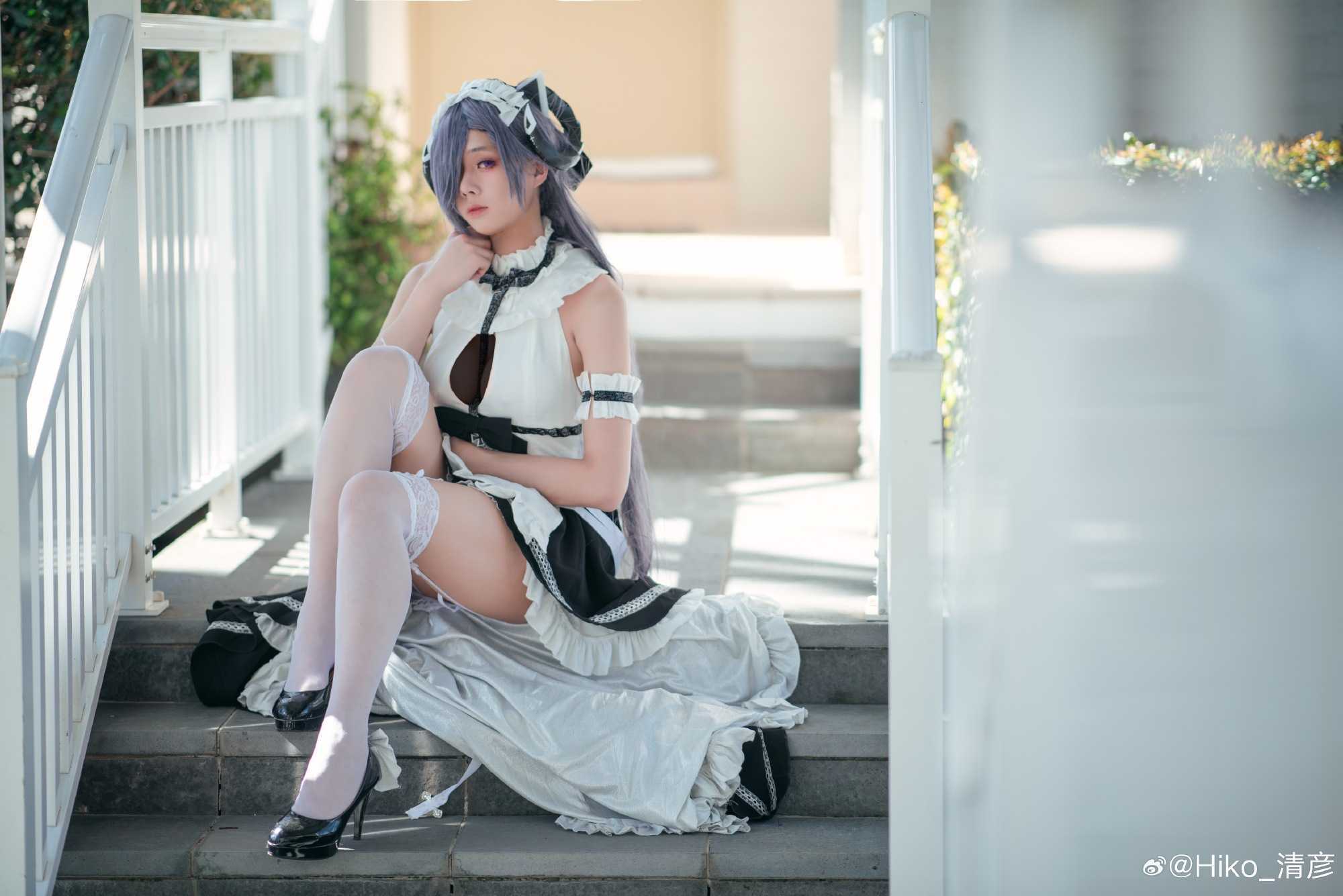 COSPLAY尽情地向你的女仆撒娇吧…\’主人\’碧蓝航线奥古斯特·冯·帕赫贝尔@Hiko_清彦