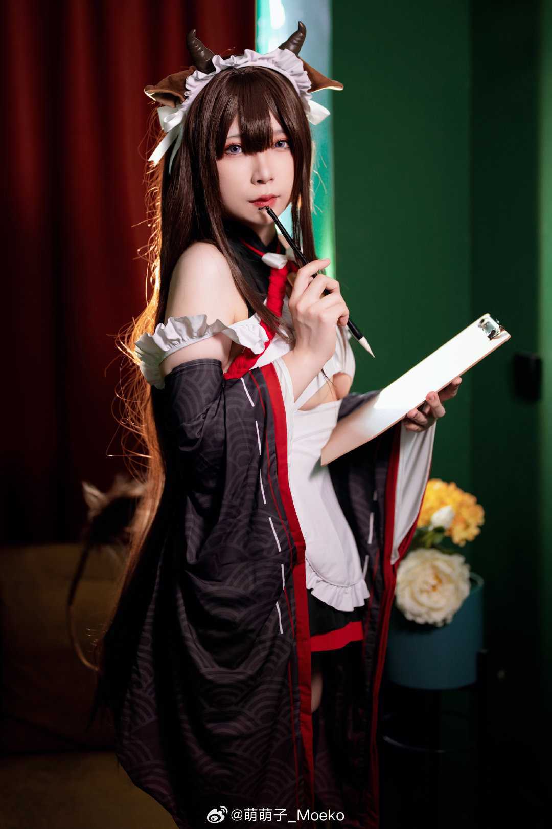 cosplay女仆小姐的工作比想象的难好多……樫野绊倒的迷糊女仆@萌萌子_Moeko