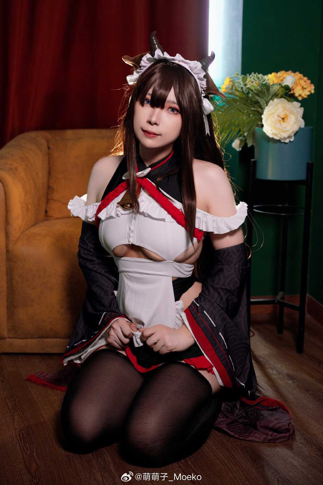 cosplay女仆小姐的工作比想象的难好多……樫野绊倒的迷糊女仆@萌萌子_Moeko
