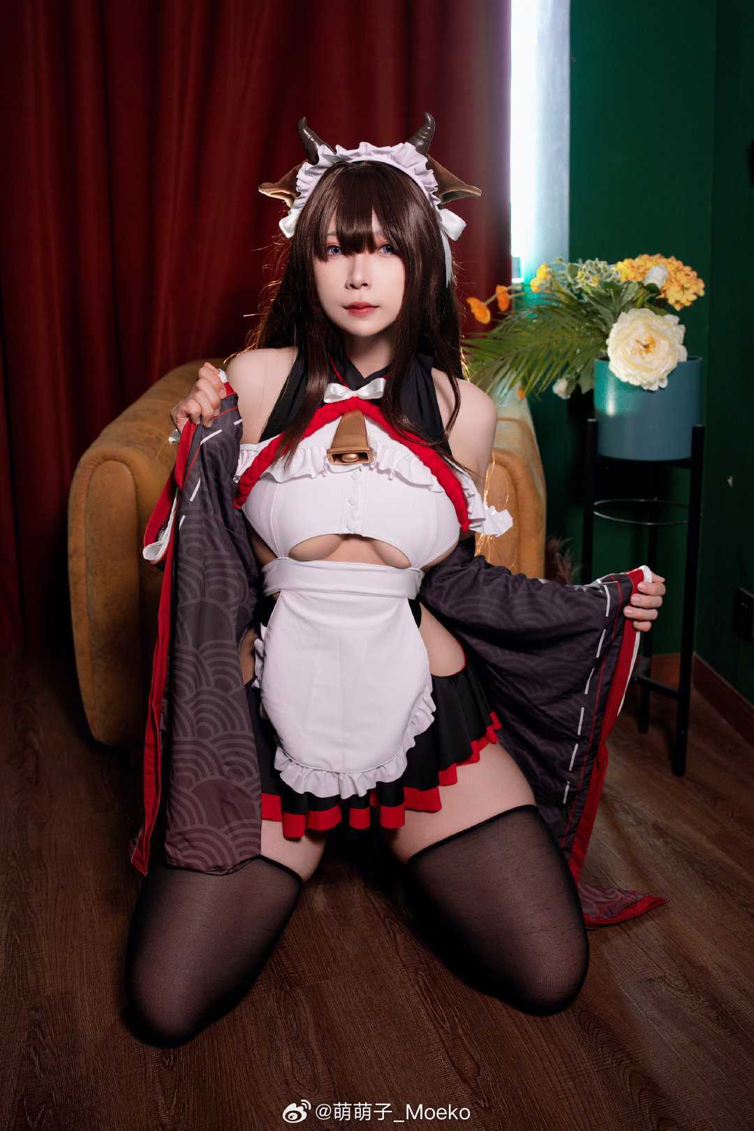 cosplay女仆小姐的工作比想象的难好多……樫野绊倒的迷糊女仆@萌萌子_Moeko