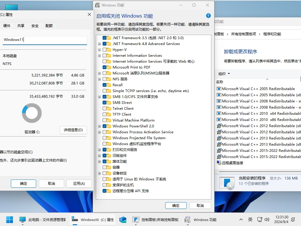 小修 Windows 11 24H2 Pro (26100.3476) 轻度精简 二合一 (2025.3.14)