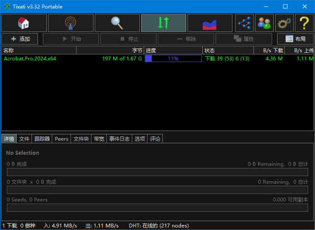Tixati(免费群组BitTorrent客户端) v3.32 多语便携版