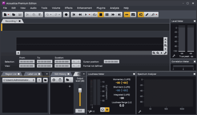 Acoustica Premium Edition(专业音频编辑) v7.7.5 便携版