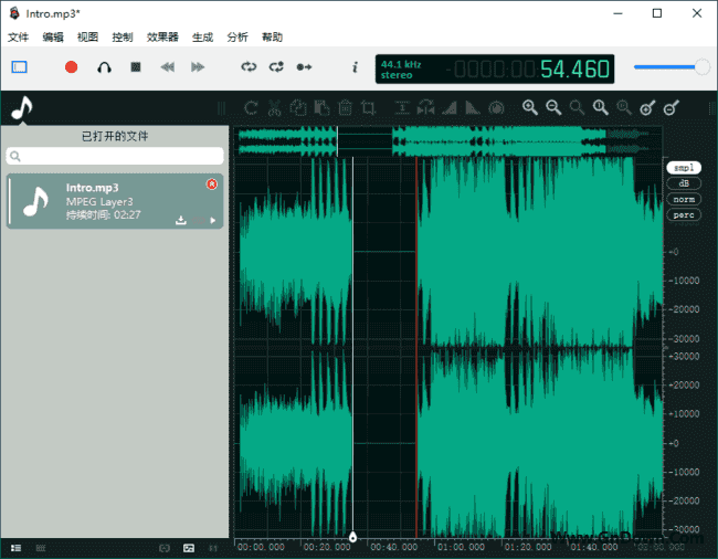 ocenaudio(录音和音频编辑软件) v3.15.3 多语便携版