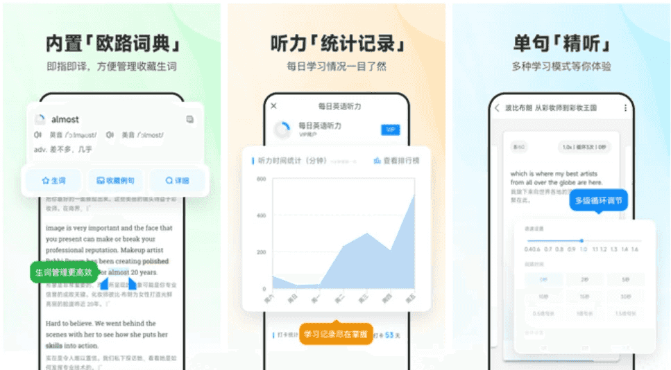 每日英语听力 v11.5.4 专为英语学习者设计的手机应用，解锁会员版