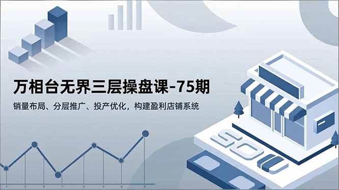 万相台无界三层操盘课-75期，销量布局、分层推广、投产优化，构建盈利店铺系统