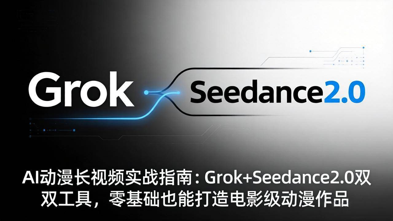 AI动漫长视频实战指南：Grok+Seedance2.0双工具，零基础也能打造电影级动漫作品