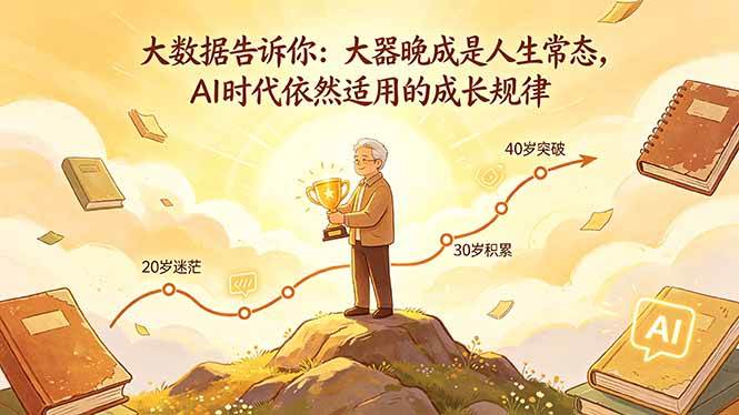 付费文章：大数据告诉你：大器晚成是人生常态，AI 时代依然适用的成长规律