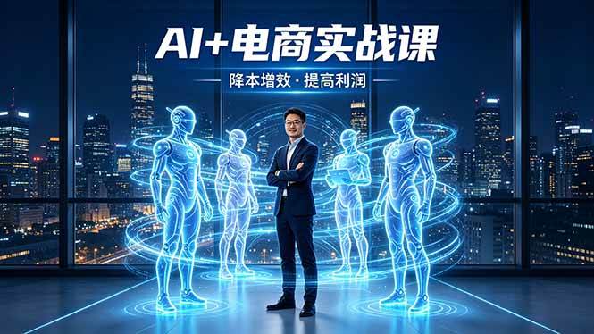 AI+电商实战课，1人+N个AI 智能体，把SOP变AI员工，实现降本增效提高利润
