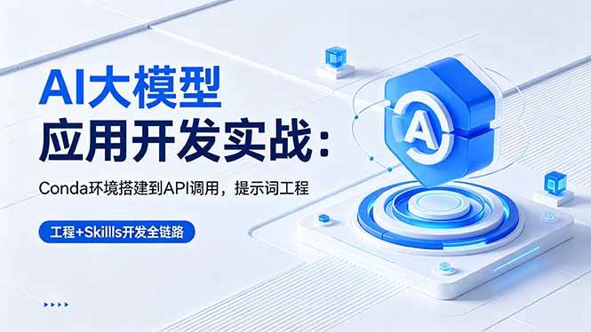 AI 大模型应用开发实战：Conda环境搭建到API调用，提示词工程+Skills开发全链路