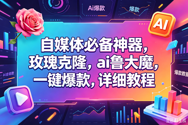 玫瑰克隆，一键ai神器，爆款工具，自媒体必备，60多个功能的详细教程