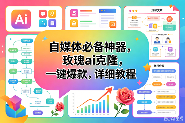 玫瑰克隆工具，一键ai神器，爆款工具，自媒体必备，60多个功能，详细教程