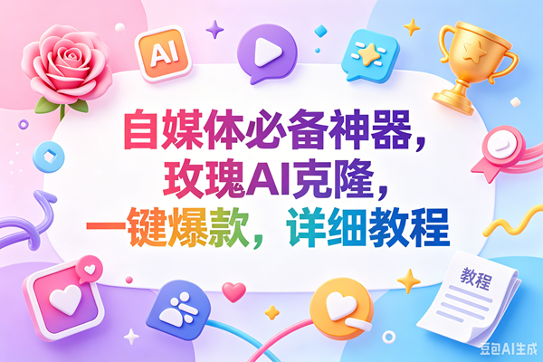 玫瑰克隆神器，一键ai，爆款工具，自媒体必备，60多个功能，的详细教程