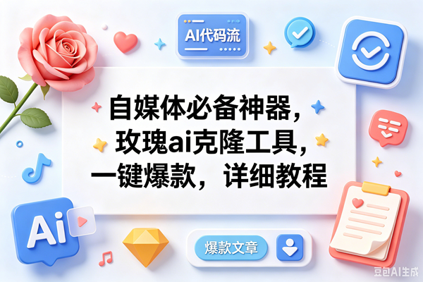 玫瑰克隆ai工具,一键爆款ai工具,自媒体必备神器,50多个功能,详细教程