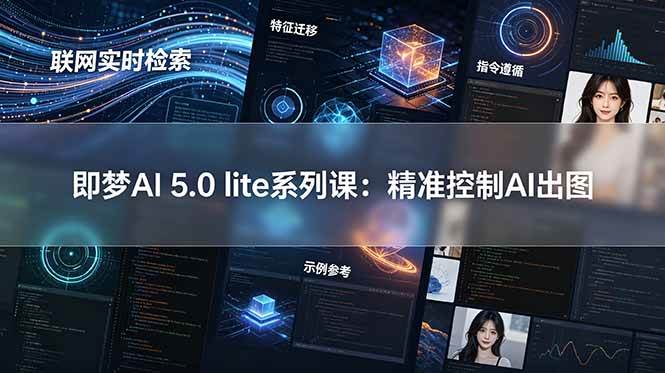 即梦AI 5.0 lite实战课:联网实时检索+特征迁移+指令遵循+示例参考,精准控制AI出图
