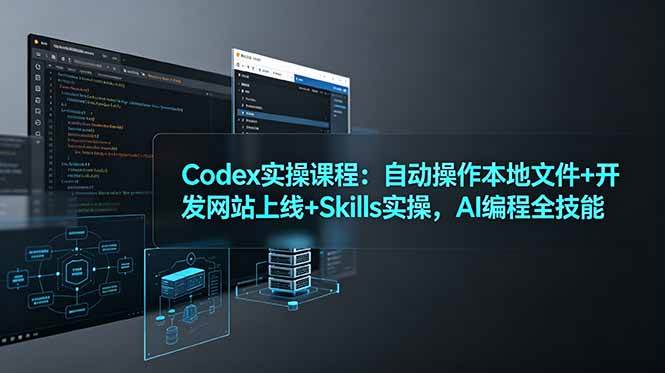 Codex实操课程:自动操作本地文件+开发网站上线+Skills实操,AI编程全技能
