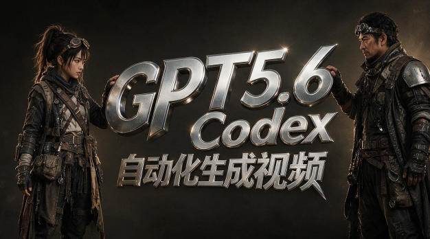 GPT5.6+Codex自动化视频生成：提示词设计×角色设定×封面海报×工作流思路，高效产出AI视频