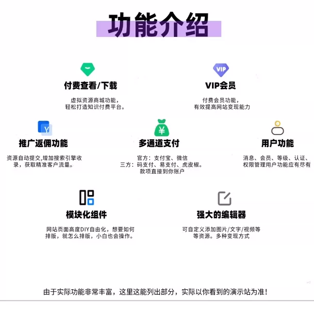 动漫二次元付费下载视频付费阅读网站源码写真游戏图片资源自适应