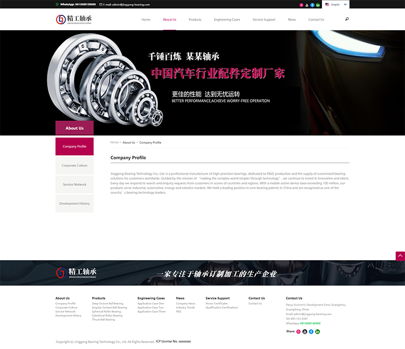 wordpress轴承外贸网站源码跨境询盘响应式企业主题多语言SEO模板