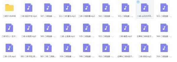 二胡音频打包欣赏,全套视频教程学习资料 二胡音频打包欣赏,全套视频教程学习资料