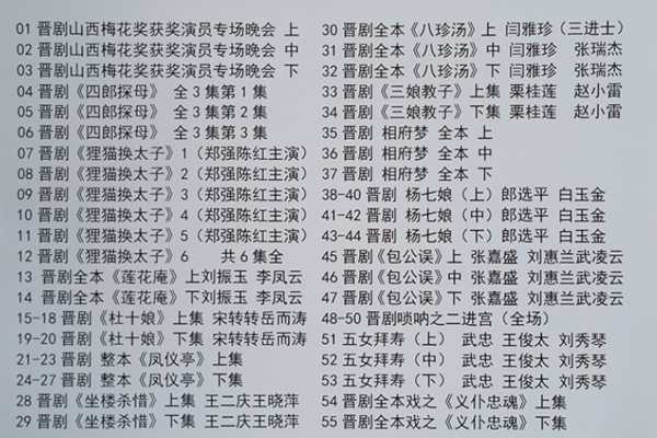 山西晋剧全本戏视频mp3合集 山西晋剧全本戏视频mp3合集