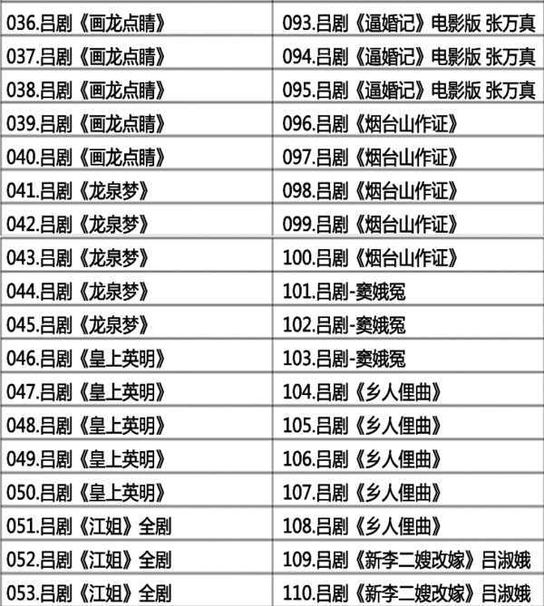 吕剧音频mp3、mp4电影全套视频教程学习资料 吕剧音频mp3、mp4电影全套视频教程学习资料