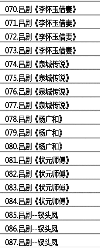 吕剧音频mp3、mp4电影全套视频教程学习资料 吕剧音频mp3、mp4电影全套视频教程学习资料